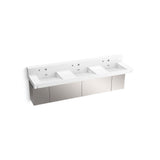 Kohler - ConstellationE 90'' wall-mount basin lavatory system with backsplash - Glacier White
