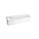 Kohler - ConstellationE 90'' wall-mount trough lavatory system with backsplash - Iconic White