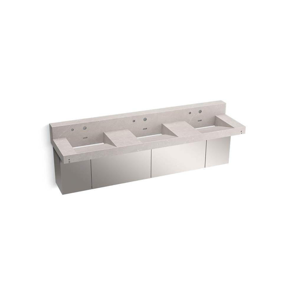 Kohler - ConstellationE 90'' wall-mount basin lavatory system with backsplash - DesertSilver