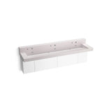 Kohler - ConstellationE 90'' wall-mount trough lavatory system with backsplash - ET Statuario