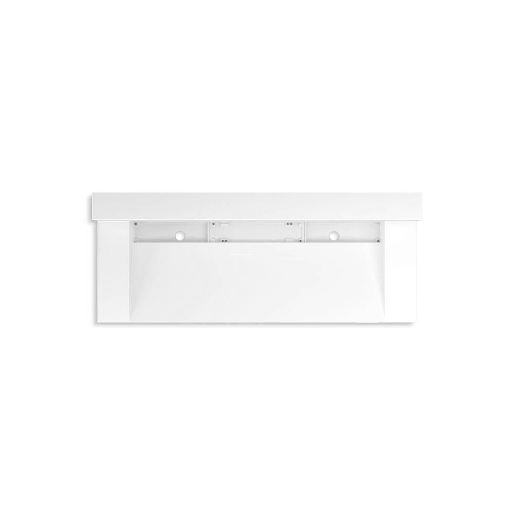 Kohler - ConstellationE 60'' wall-mount trough lavatory system with backsplash - Glacier White