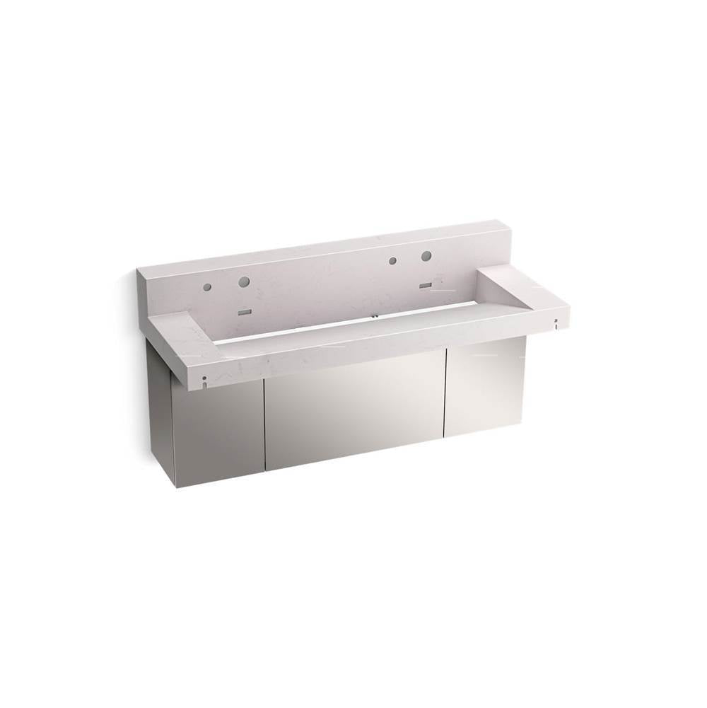Kohler - ConstellationE 60'' wall-mount trough lavatory system with backsplash - ET Statuario