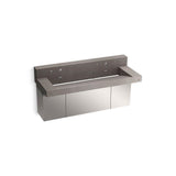 Kohler - ConstellationE 60'' wall-mount trough lavatory system with backsplash - Ash Concrete