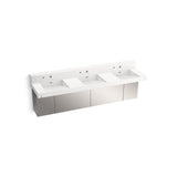 Kohler - ConstellationE 90'' wall-mount basin lavatory system with backsplash - Iconic White