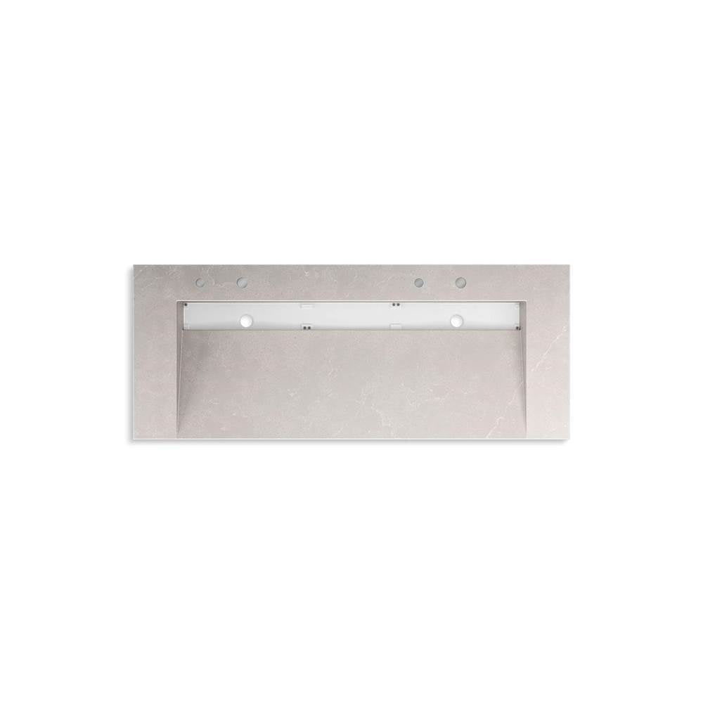 Kohler - ConstellationE 60'' wall-mount trough lavatory system - DesertSilver