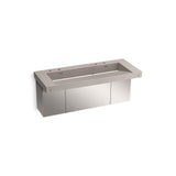 Kohler - ConstellationE 60'' wall-mount trough lavatory system - Neutral Concrete