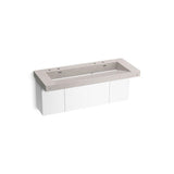 Kohler - ConstellationE 60'' wall-mount trough lavatory system - DesertSilver