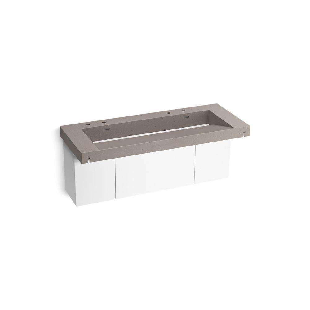 Kohler - ConstellationE 60'' wall-mount trough lavatory system - Concrete
