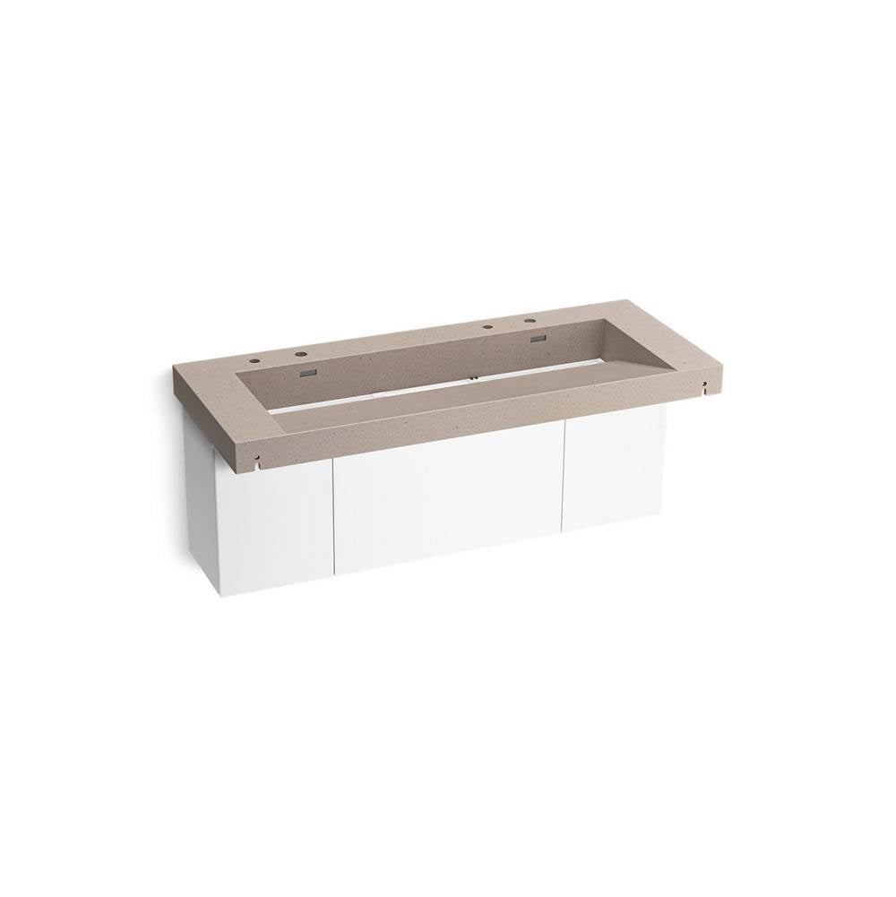 Kohler - ConstellationE 60'' wall-mount trough lavatory system - Canvas