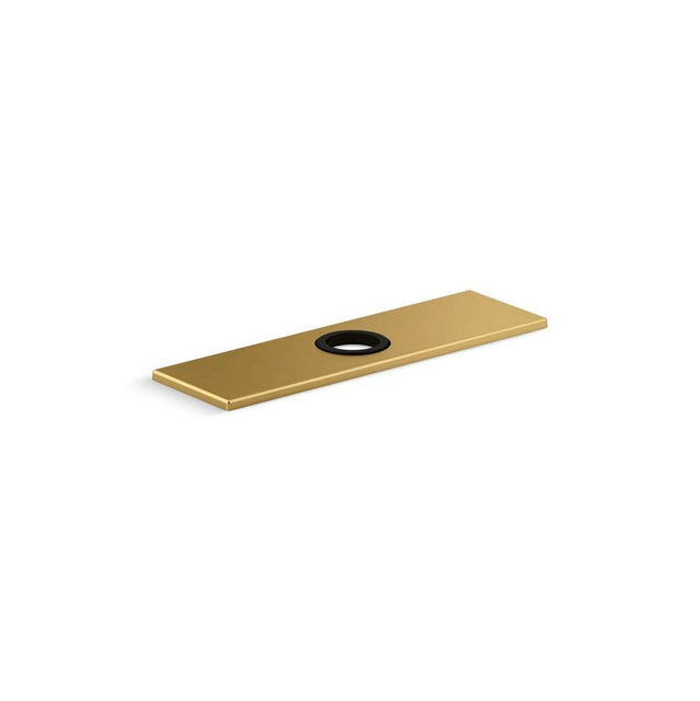 Kohler - 8'' escutcheon plate for InsightE and Kinesis faucet - Vibrant Brushed Moderne Brass