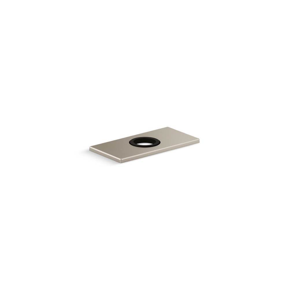 Kohler - 4'' escutcheon plate for InsightE and Kinesis faucet - Vibrant Brushed Nickel