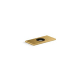 Kohler - 4'' escutcheon plate for InsightE and Kinesis faucet - Vibrant Brushed Moderne Brass