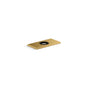 Kohler - 4'' escutcheon plate for InsightE and Kinesis faucet - Vibrant Brushed Moderne Brass