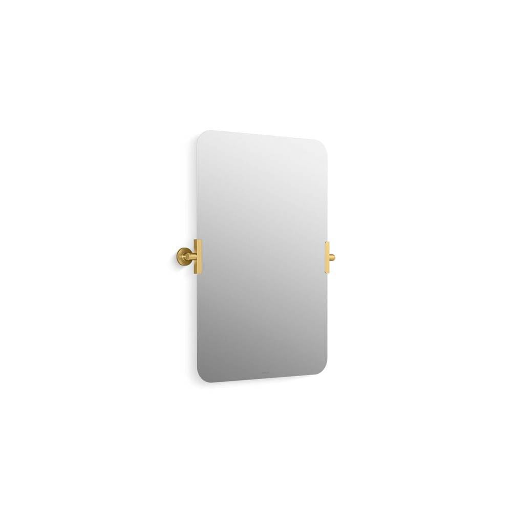Kohler - CastiaE by Studio McGee 20'' x 30'' rectangular mirror - Vibrant Brushed Moderne Brass