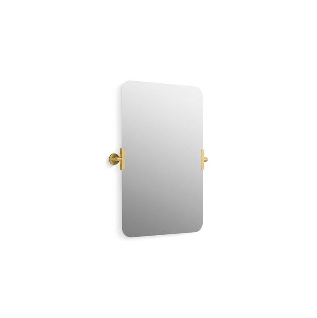 Kohler - CastiaE by Studio McGee 20'' x 30'' rectangular mirror - Vibrant Brushed Moderne Brass