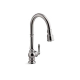 Kohler - Artifacts Touchless pull-down kitchen sink faucet with KOHLER KonnectE and three-function sprayhead - Vibrant Titanium
