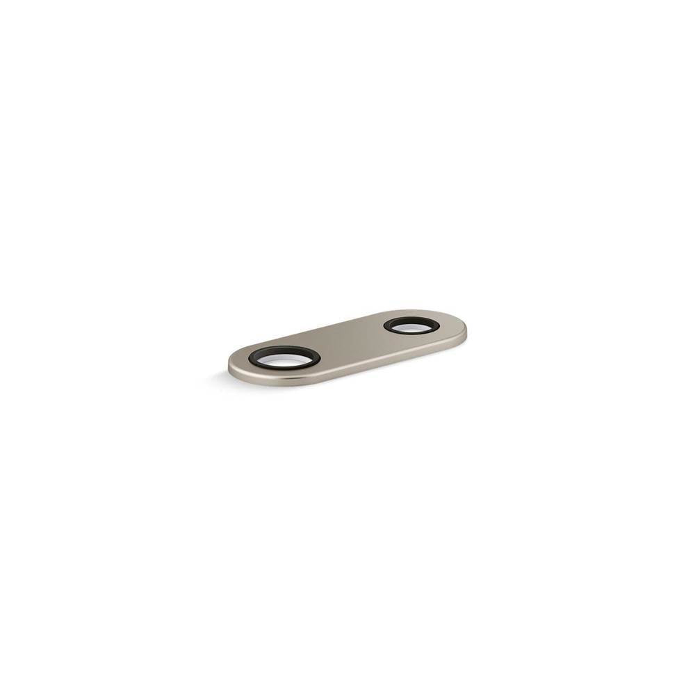 Kohler - 4'' two-hole escutcheon plate for InsightE and Kinesis lavatory faucets and soap dispensers - Vibrant Brushed Nickel