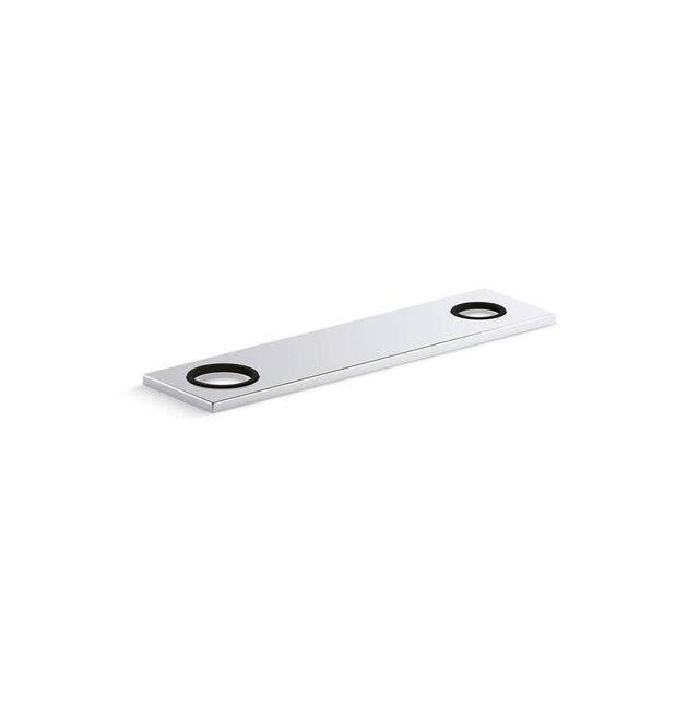 Kohler - 8'' two-hole escutcheon plate for InsightE and Kinesis lavatory faucets and soap dispensers - Polished Chrome