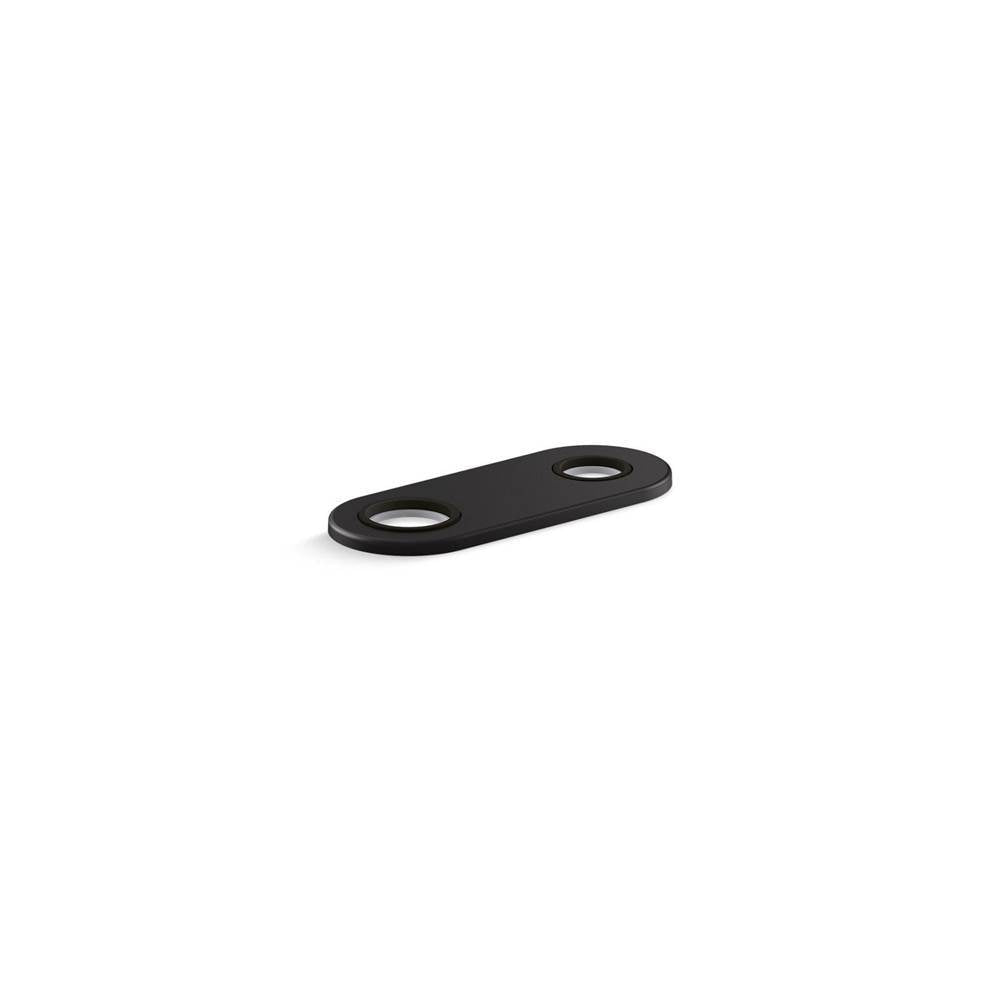 Kohler - 4'' two-hole escutcheon plate for InsightE and Kinesis lavatory faucets and soap dispensers - Matte Black