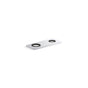 Kohler - 4'' two-hole escutcheon plate for InsightE and Kinesis lavatory faucets and soap dispensers - Polished Chrome