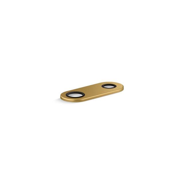 Kohler - 4'' two-hole escutcheon plate for InsightE and Kinesis lavatory faucets and soap dispensers - Vibrant Brushed Moderne Brass