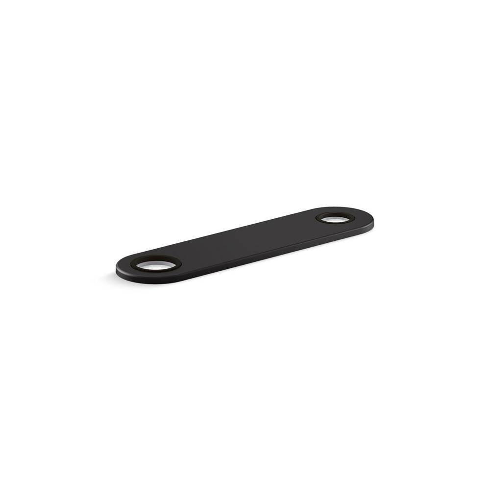 Kohler - 8'' two-hole escutcheon plate for InsightE and Kinesis lavatory faucets and soap dispensers - Matte Black