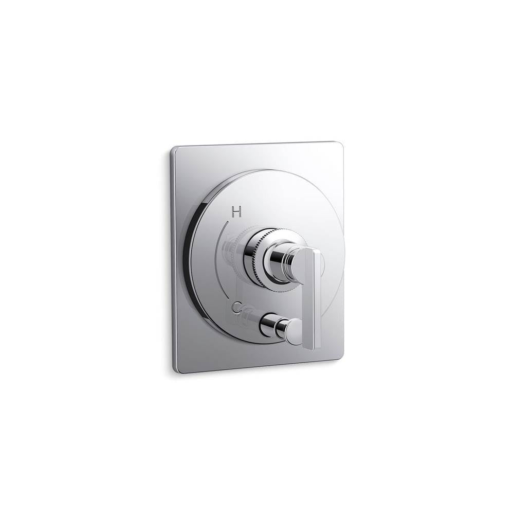 Kohler - CastiaE by Studio McGee Rite-Temp valve trim with push-button diverter - Polished Chrome