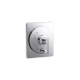 Kohler - CastiaE by Studio McGee Rite-Temp valve trim with push-button diverter - Polished Chrome