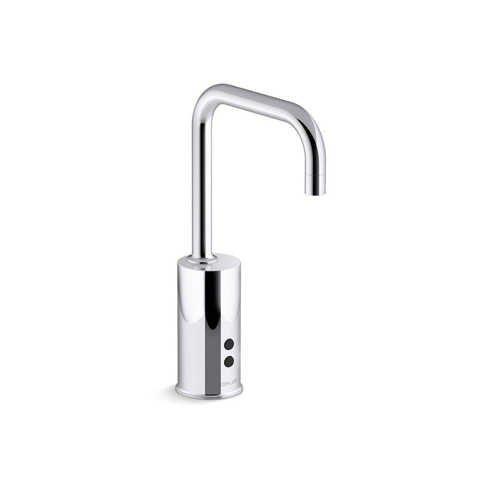Kohler - Gooseneck Touchless single-hole lavatory faucet with InsightE sensor technology, DC-powered, less drain, 0.35 gpm - Polished Chrome