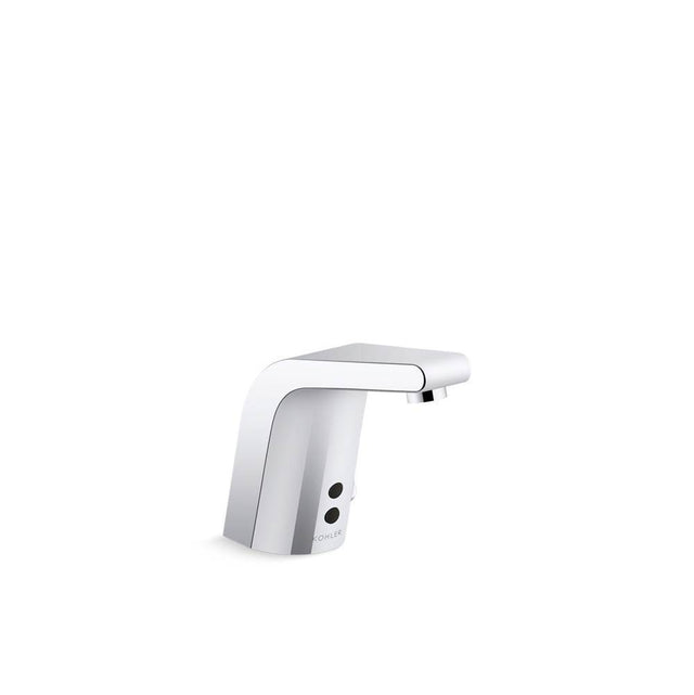 Kohler - Sculpted Touchless single-hole lavatory faucet with InsightE sensor technology and temperature mixer, DC-powered, less drain, 0.35 gpm - Polished Chrome