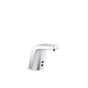 Kohler - Sculpted Touchless single-hole lavatory faucet with InsightE sensor technology and temperature mixer, AC-powered, less drain, 0.35 gpm - Polished Chrome