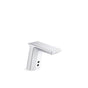 Kohler - Geometric Touchless single-hole lavatory faucet with InsightE sensor technology, DC-powered, less drain, 0.35 gpm - Polished Chrome