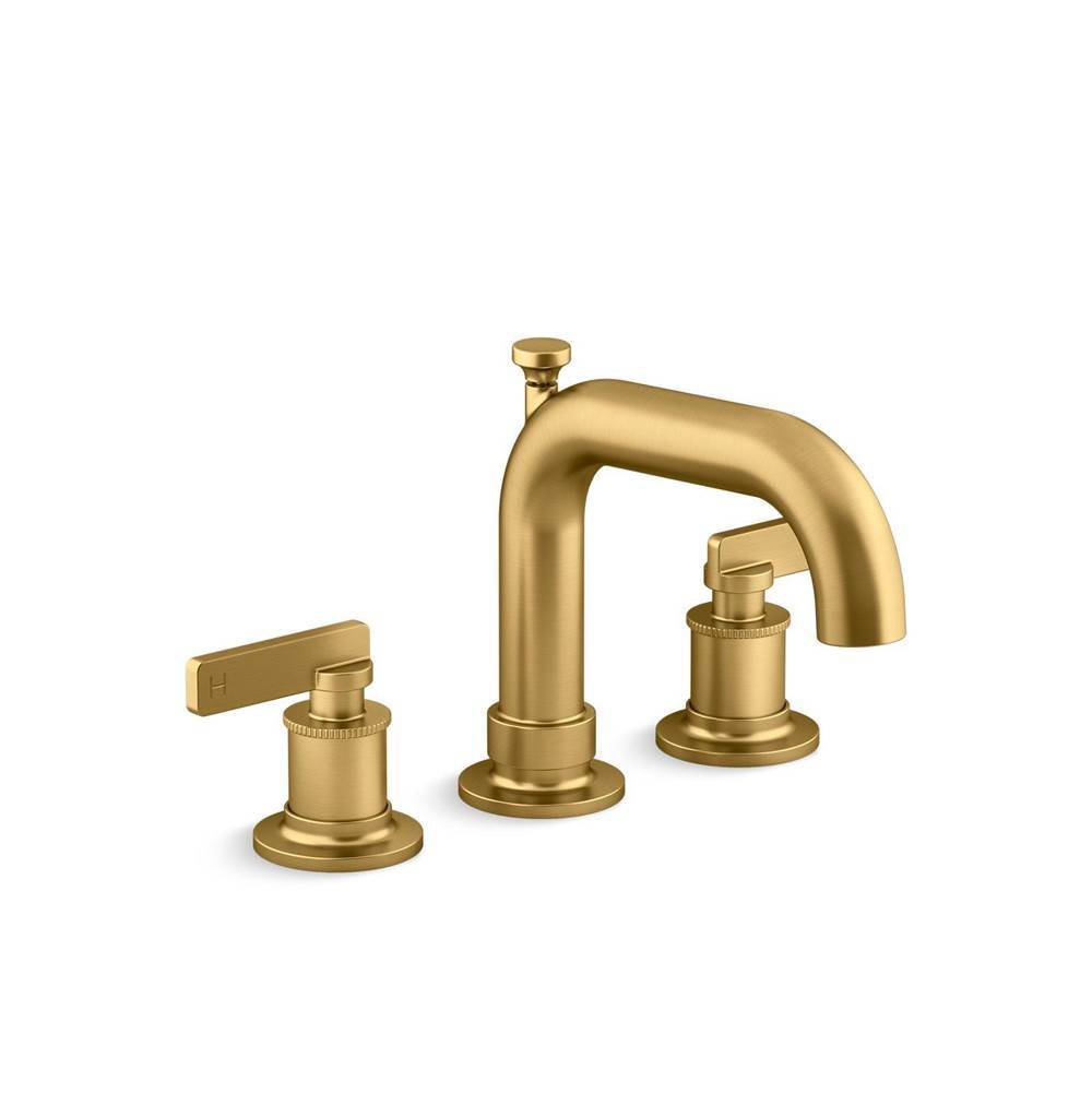 Kohler - CastiaE by Studio McGee Deck-mount bath faucet trim with diverter - Vibrant Brushed Moderne Brass
