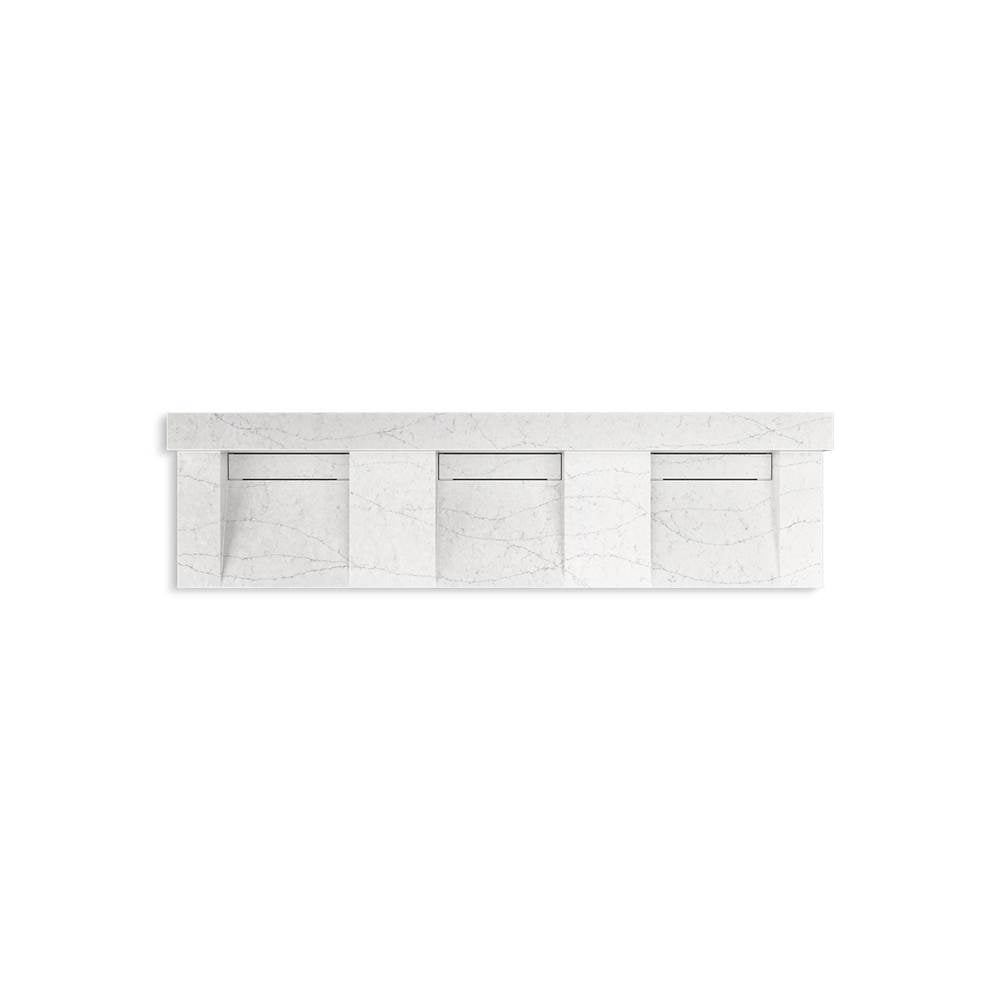 Kohler - ConstellationE 90'' wall-mount basin lavatory system with backsplash - Pearl Jasmine