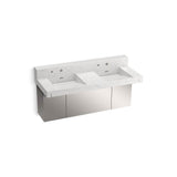 Kohler - ConstellationE 60'' wall-mount basin lavatory system with backsplash - Pearl Jasmine