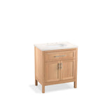 Kohler - HadronE 30'' bathroom vanity cabinet with sink and quartz top - Light Oak
