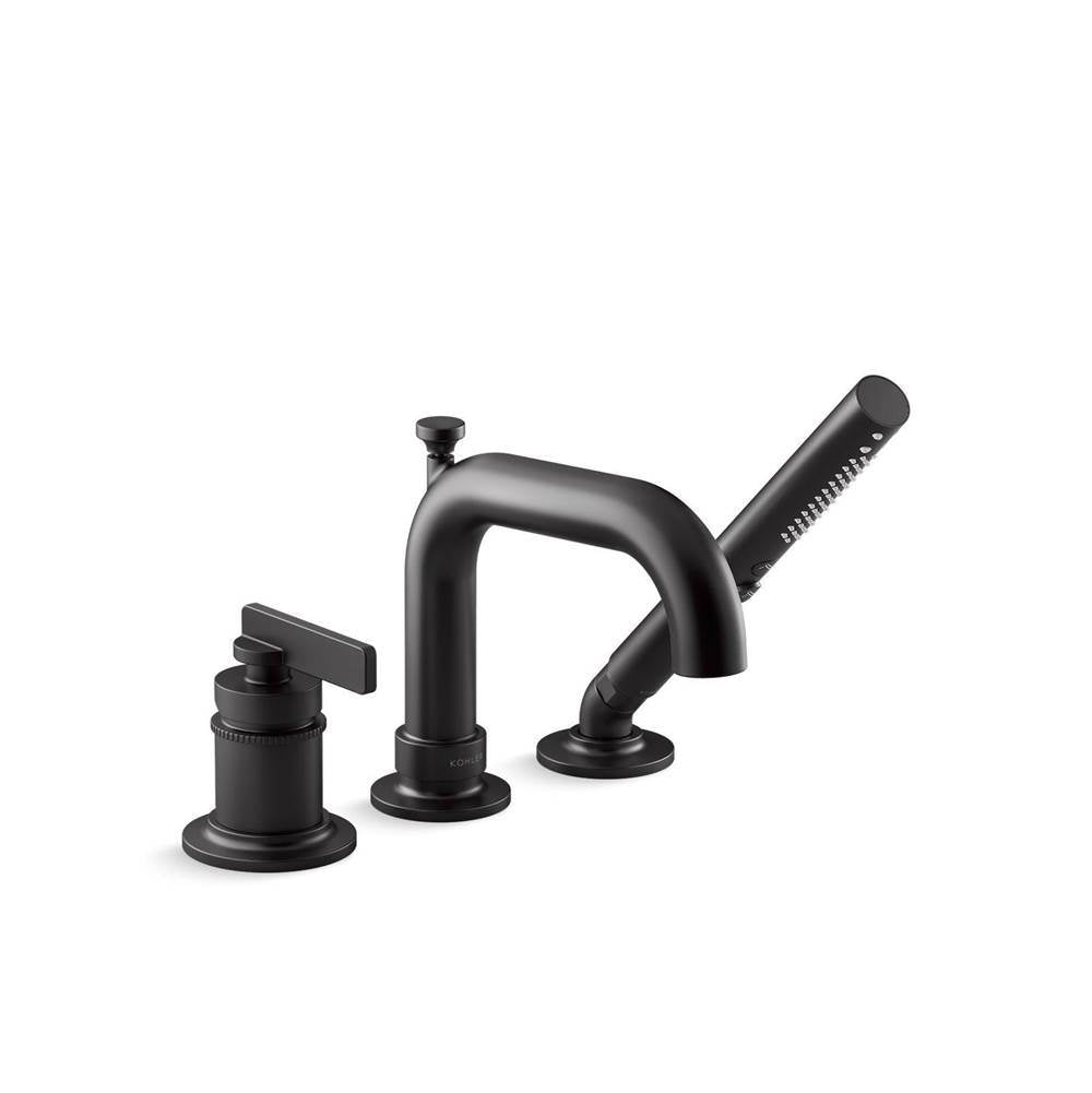 Kohler - CastiaE by Studio McGee Deck-mount bath faucet with handshower - Matte Black