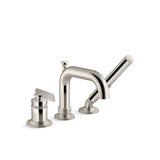 Kohler - CastiaE by Studio McGee Deck-mount bath faucet with handshower - Vibrant Polished Nickel