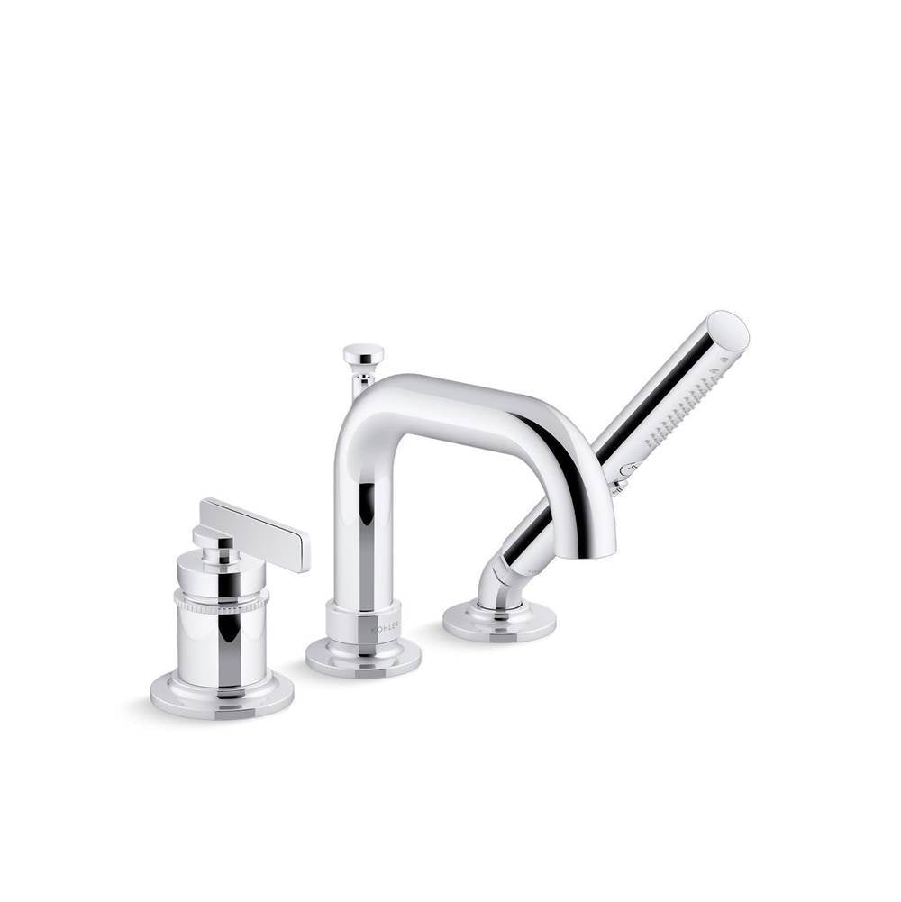 Kohler - CastiaE by Studio McGee Deck-mount bath faucet with handshower - Polished Chrome