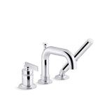 Kohler - CastiaE by Studio McGee Deck-mount bath faucet with handshower - Polished Chrome