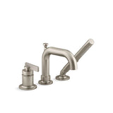 Kohler - CastiaE by Studio McGee Deck-mount bath faucet with handshower - Vibrant Brushed Nickel