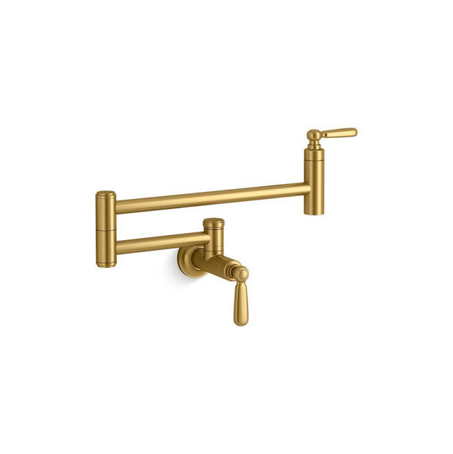 Kohler - EdalynE by Studio McGee Wall-mount pot filler - Vibrant Brushed Moderne Brass