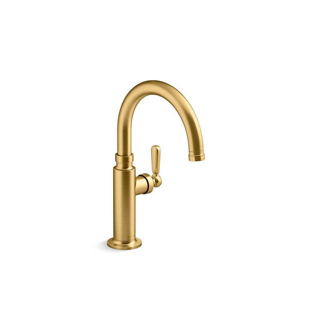 Kohler - EdalynE by Studio McGee Single-handle bar sink faucet - Vibrant Brushed Moderne Brass
