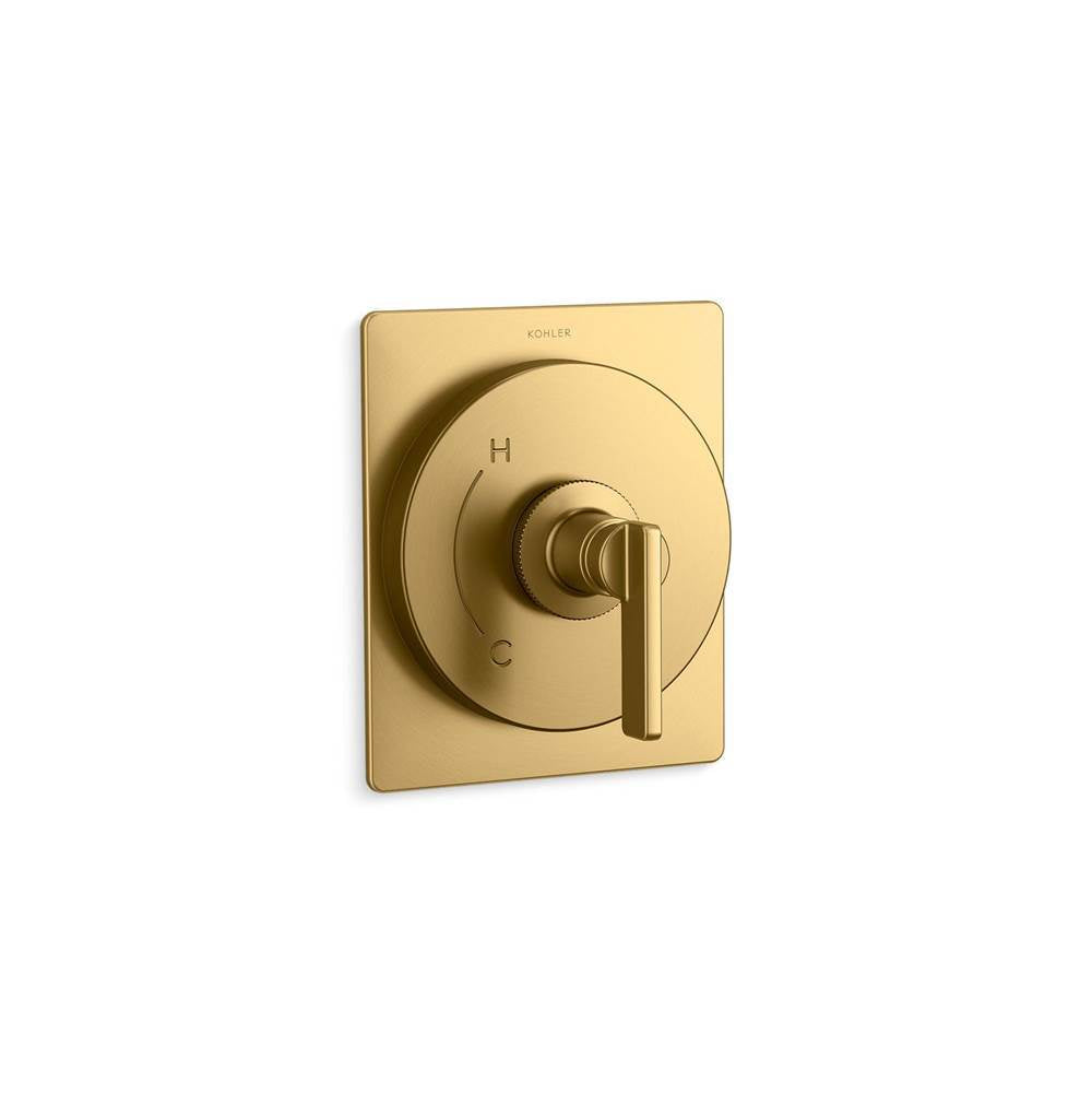 Kohler - CastiaE by Studio McGee Rite-Temp valve trim - Vibrant Brushed Moderne Brass