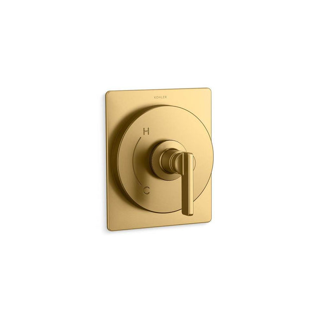 Kohler - CastiaE by Studio McGee Rite-Temp valve trim - Vibrant Brushed Moderne Brass