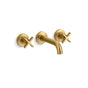 Kohler - CastiaE by Studio McGee Wall-mount bathroom sink faucet trim, 1.2 gpm - Vibrant Brushed Moderne Brass