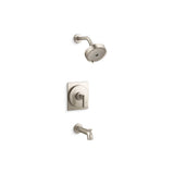 Kohler - CastiaE by Studio McGee Rite-Temp bath and shower trim kit, 2.5 gpm - Vibrant Brushed Nickel