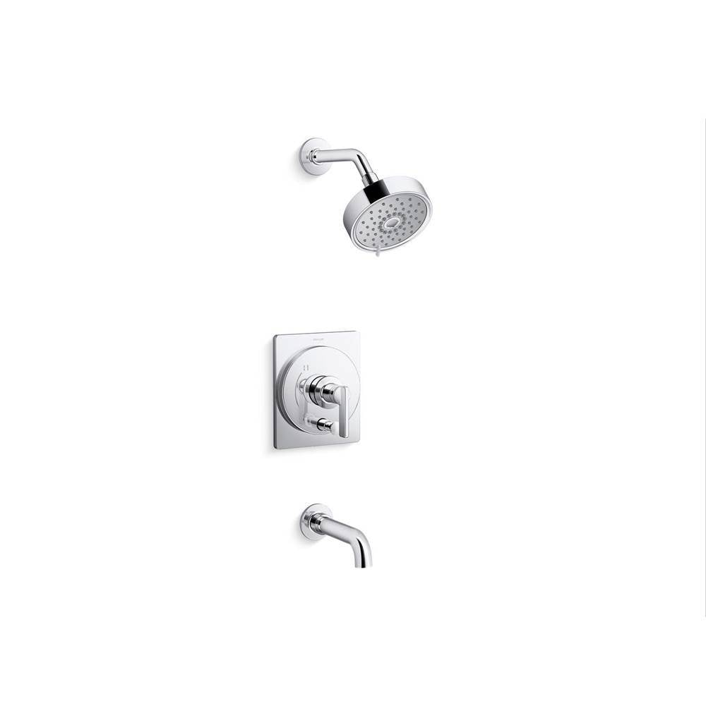 Kohler - CastiaE by Studio McGee Rite-Temp bath and shower trim kit, 1.75 gpm - Polished Chrome