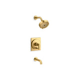 Kohler - CastiaE by Studio McGee Rite-Temp bath and shower trim kit, 1.75 gpm - Vibrant Brushed Moderne Brass