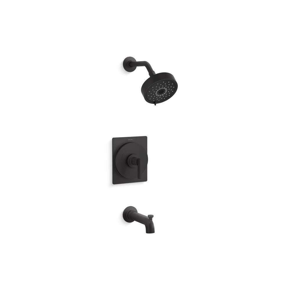 Kohler - CastiaE by Studio McGee Rite-Temp bath and shower trim kit, 1.75 gpm - Matte Black